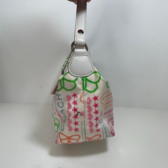 Y2K Coach Bandana Print Daisy Butterfly Mini Shoulder Bag FS8815 - Picture 3 of 12